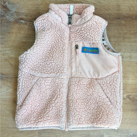 Columbia Other - Columbia Toddler Light Pink Sherpa Fleece Vest